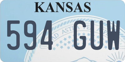 KS license plate 594GUW