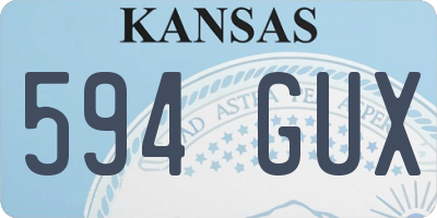 KS license plate 594GUX