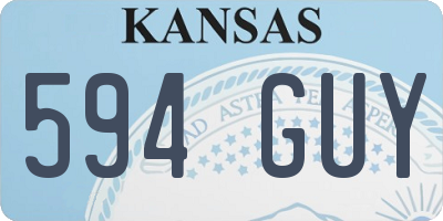 KS license plate 594GUY
