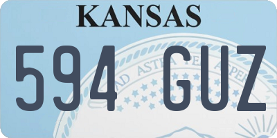 KS license plate 594GUZ