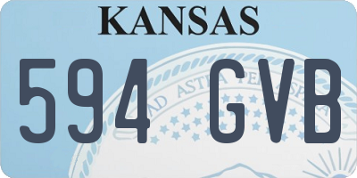 KS license plate 594GVB