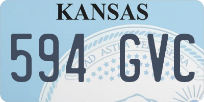 KS license plate 594GVC