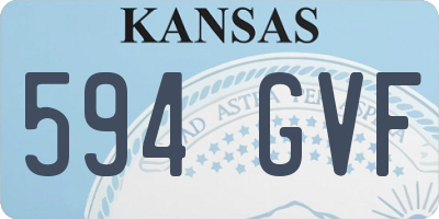 KS license plate 594GVF