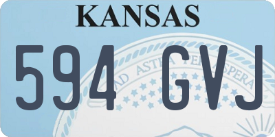 KS license plate 594GVJ
