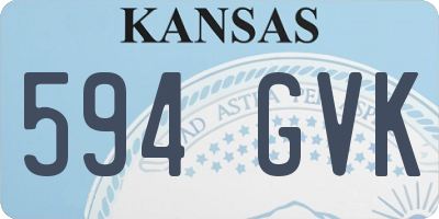 KS license plate 594GVK
