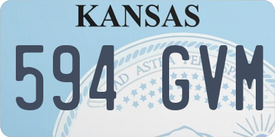 KS license plate 594GVM