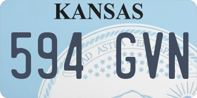 KS license plate 594GVN