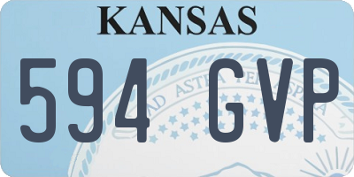 KS license plate 594GVP