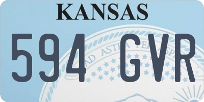 KS license plate 594GVR