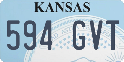 KS license plate 594GVT