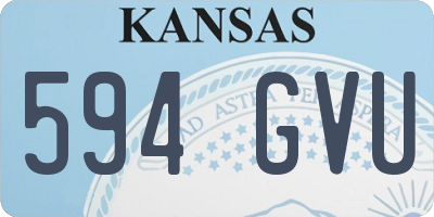 KS license plate 594GVU
