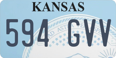 KS license plate 594GVV