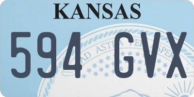KS license plate 594GVX