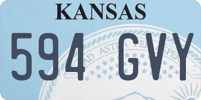 KS license plate 594GVY