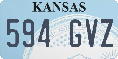 KS license plate 594GVZ