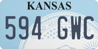 KS license plate 594GWC