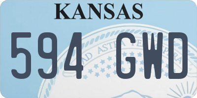 KS license plate 594GWD
