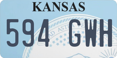 KS license plate 594GWH