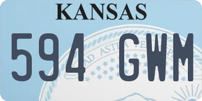 KS license plate 594GWM