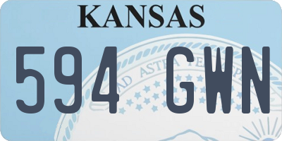 KS license plate 594GWN