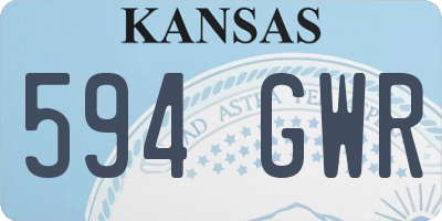 KS license plate 594GWR