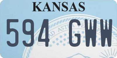 KS license plate 594GWW
