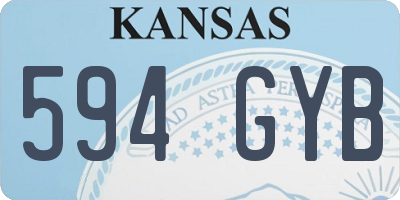 KS license plate 594GYB