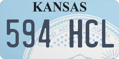 KS license plate 594HCL
