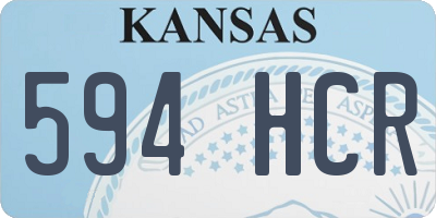 KS license plate 594HCR