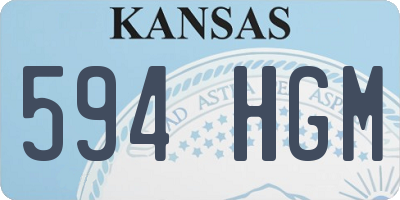 KS license plate 594HGM