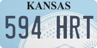KS license plate 594HRT