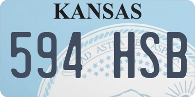 KS license plate 594HSB