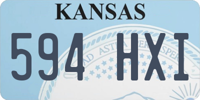 KS license plate 594HXI
