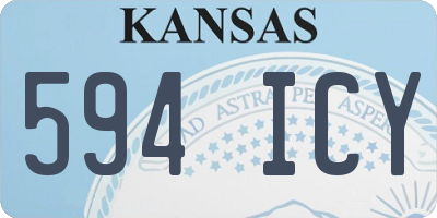KS license plate 594ICY