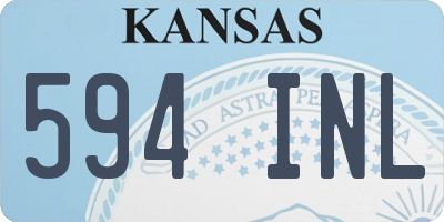 KS license plate 594INL