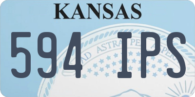 KS license plate 594IPS