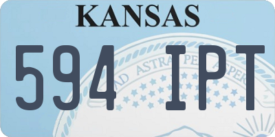 KS license plate 594IPT