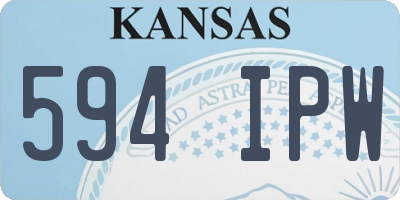 KS license plate 594IPW