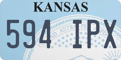 KS license plate 594IPX
