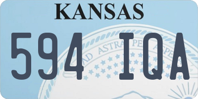 KS license plate 594IQA