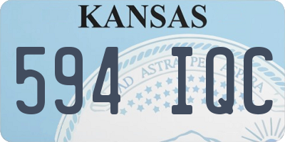 KS license plate 594IQC