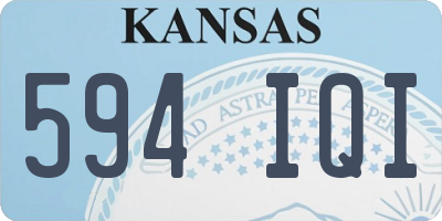 KS license plate 594IQI