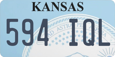 KS license plate 594IQL