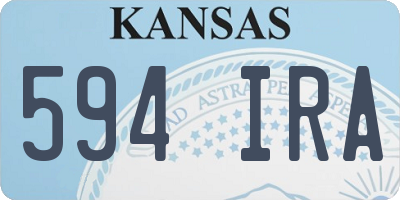 KS license plate 594IRA