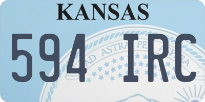 KS license plate 594IRC