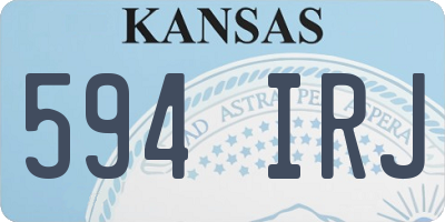 KS license plate 594IRJ