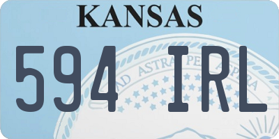 KS license plate 594IRL