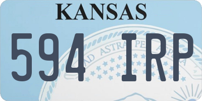 KS license plate 594IRP