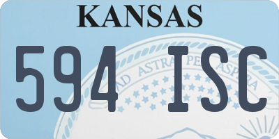 KS license plate 594ISC