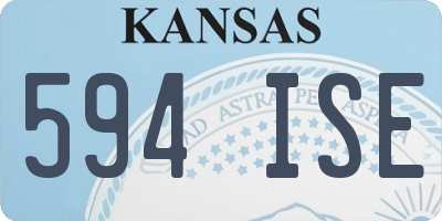 KS license plate 594ISE
